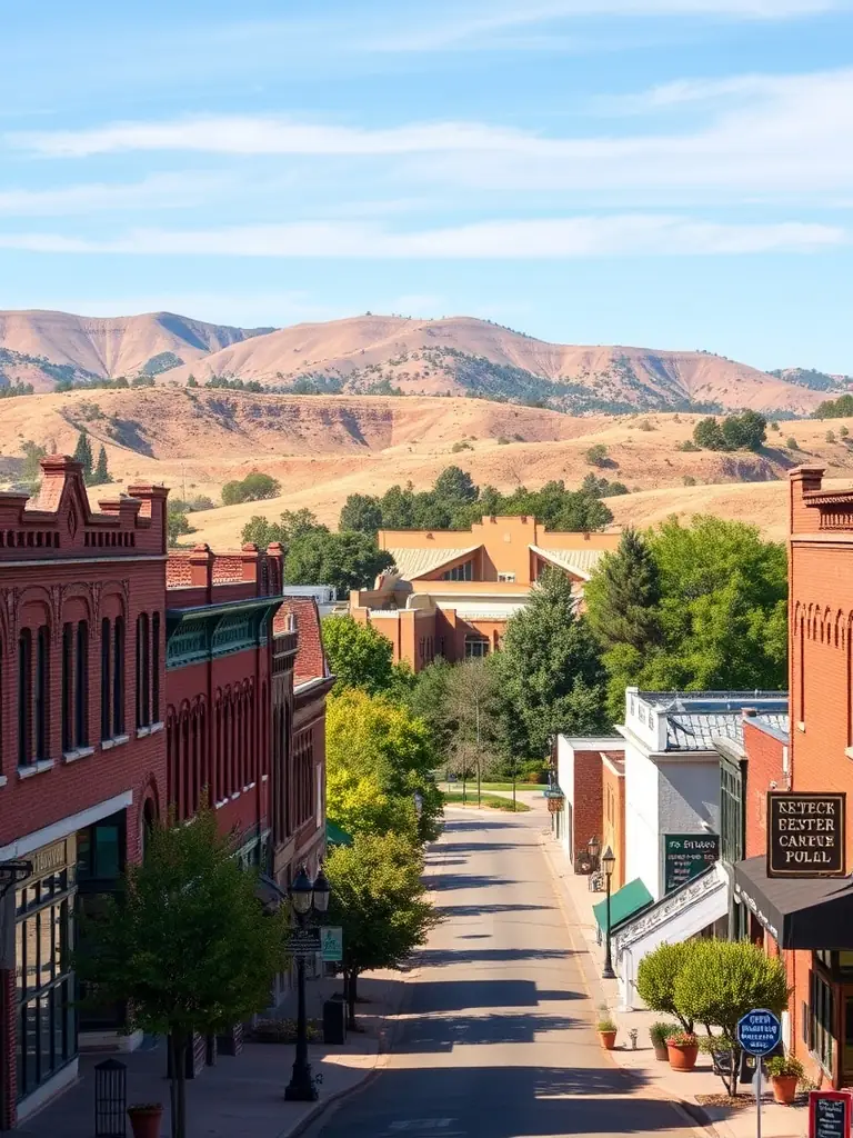 A picturesque view of Exeter, California, with its charming downtown area, historic buildings, and scenic landscapes, highlighting its small-town appeal.